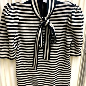 Michael Kors black and white short sleeved sweater